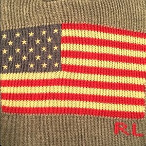 Like New Ralph Lauren American Flag Gray Hoodie